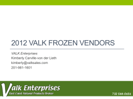 VALK Frozen Vendors