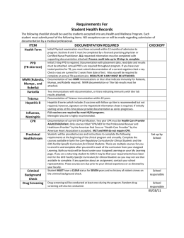 Requirements for Student Health Records