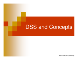 DSS and Concepts