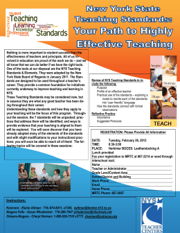 FLYER for Your Path to Highly Effective Teaching