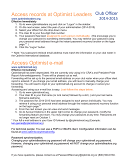 Access records at Optimist Leaders Access Optimist e-mail