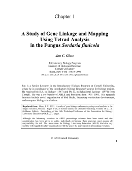 A Study of Gene Linkage and Mapping Using Tetrad Analysis