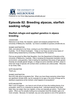 Episode 82: Breeding alpacas, starfish seeking refuge