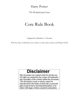 Harry Potter RPG Core Rule Book