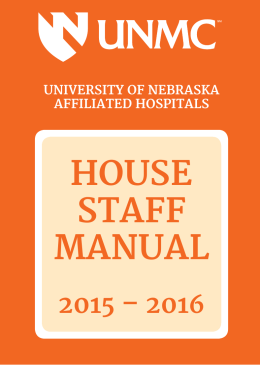 house staff manual