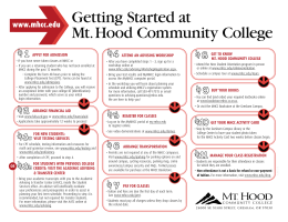 Getting Started at Mt. Hood Community College