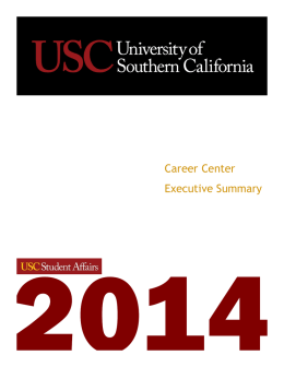 Career Center Executive Summary - USC Career Center