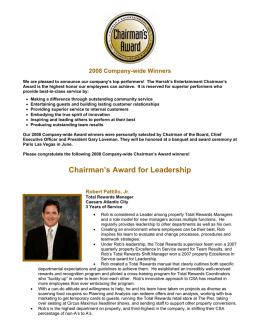 Chairman`s Award for Leadership