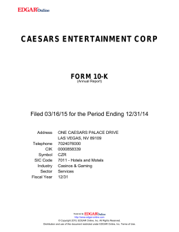 caesars entertainment corp - Nasdaq Corporate Solutions