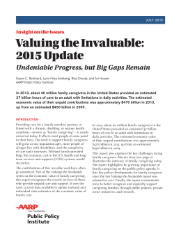 Valuing the Invaluable: 2015 Update. Undeniable Progress