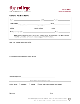 General Petition Form