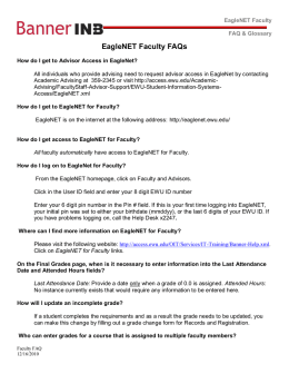 EagleNET Faculty FAQs