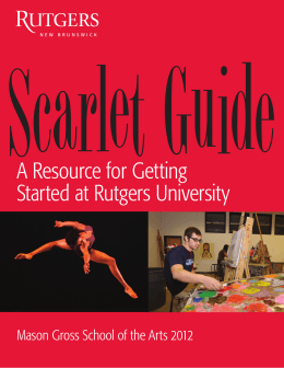 Scarlet Guide - Mason Gross School of the Arts