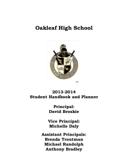 Student Handbook - Oakleaf High School