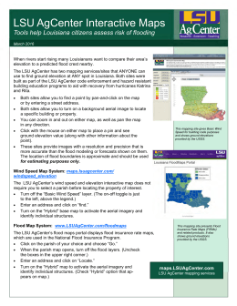 Using LSU AgCenter Interactive Maps Tools to Assess Flood Risk