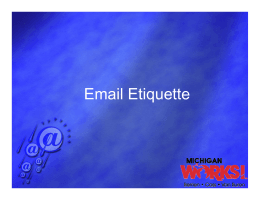 Email Etiquette PPT Presentation