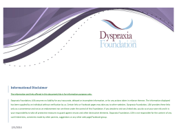 Informational Disclaimer - Dyspraxia Foundation USA