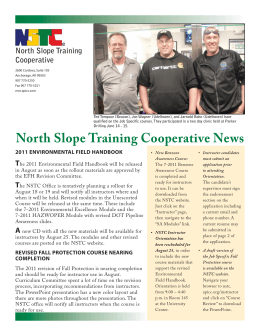 North Slope Training Cooperative News