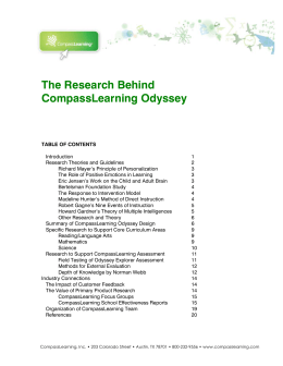 The Research Behind CompassLearning Odyssey