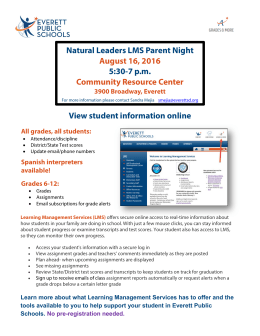Natural Leaders LMS Parent Night August 16, 2016 5:30