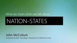 Nation-States - UCI Social Sciences
