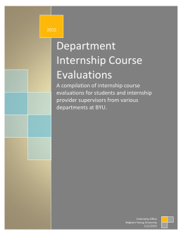 Department Internship Course Evaluations
