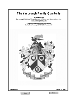 The Yarbrough Family Quarterly - Yarbrough National Genealogical