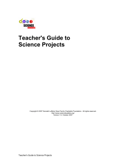 Teacher`s Guide to Science Projects