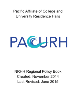 PACURH NRHH Policy Book