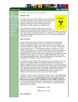 The ORCBS - Radiation Safety - Programs