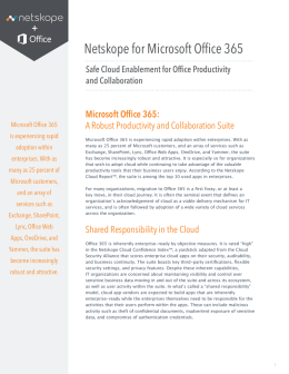 Netskope for Microsoft Office 365