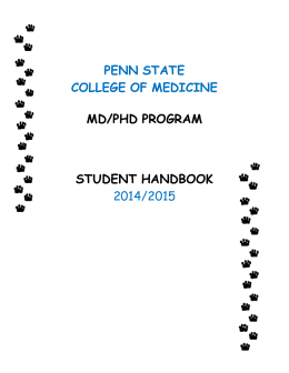 penn state college of medicine md/phd program student handbook