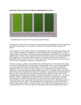 Leaf Color Chart (LCC) - IRRI Rice Knowledge Bank