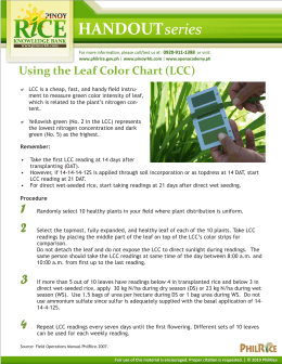 Using the Leaf Color Chart (LCC)