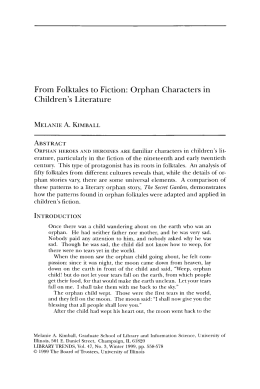 From Folktales to Fiction: Orphan Characters in Children`s