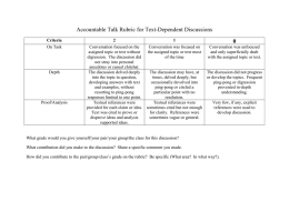 Accountable Talk Rubric for Text