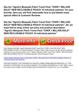 See the "AgraCo Mosquito Patch Travel Pack