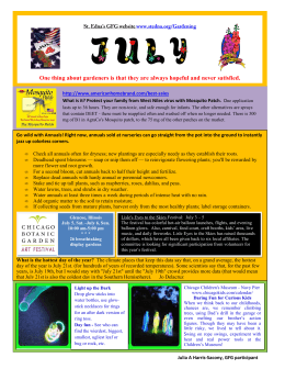 July 2014 Newsletter