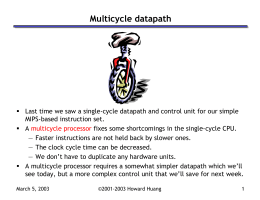Multicycle datapath