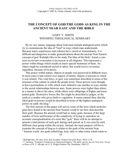 The Concept of God/The Gods as King in the Ancient Near East and