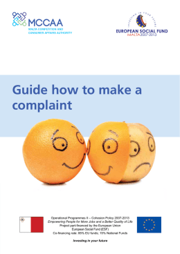 Guide how to make a complaint
