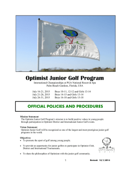 Optimist Junior Golf Program