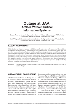 Outage at UAA - IRMA