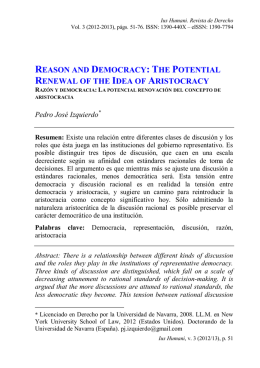 Reason and Democracy: The Potential Renewal of the Idea