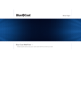 Blue Coat WebFilter >