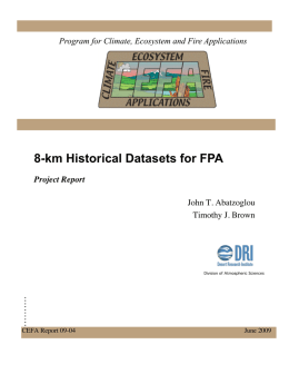 8-km Historical Datasets for FPA - Program for Climate, Ecosystem