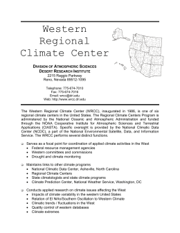 Overview - Western Regional Climate Center