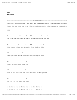 ohio by Neil Young - guitar chords, guitar tabs and lyrics