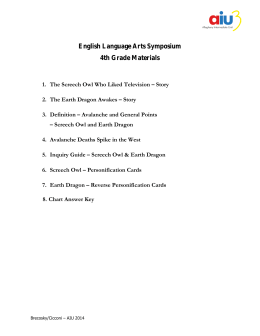English Language Arts Symposium 4th Grade Materials