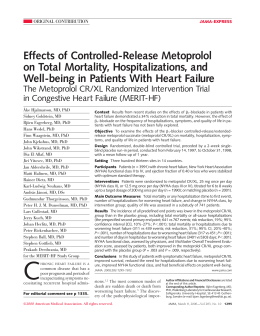 Effects of Controlled-Release Metoprolol on Total Mortality